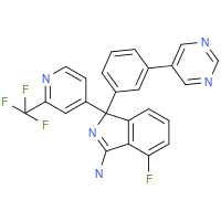 1227163-56-5,AZD3839,AZD3839;4-Fluoro-1-[3-(5-pyrimidinyl)phenyl]-1-[2-(trifluoromethyl)-4-pyridinyl]-1H-isoindol-3-amine